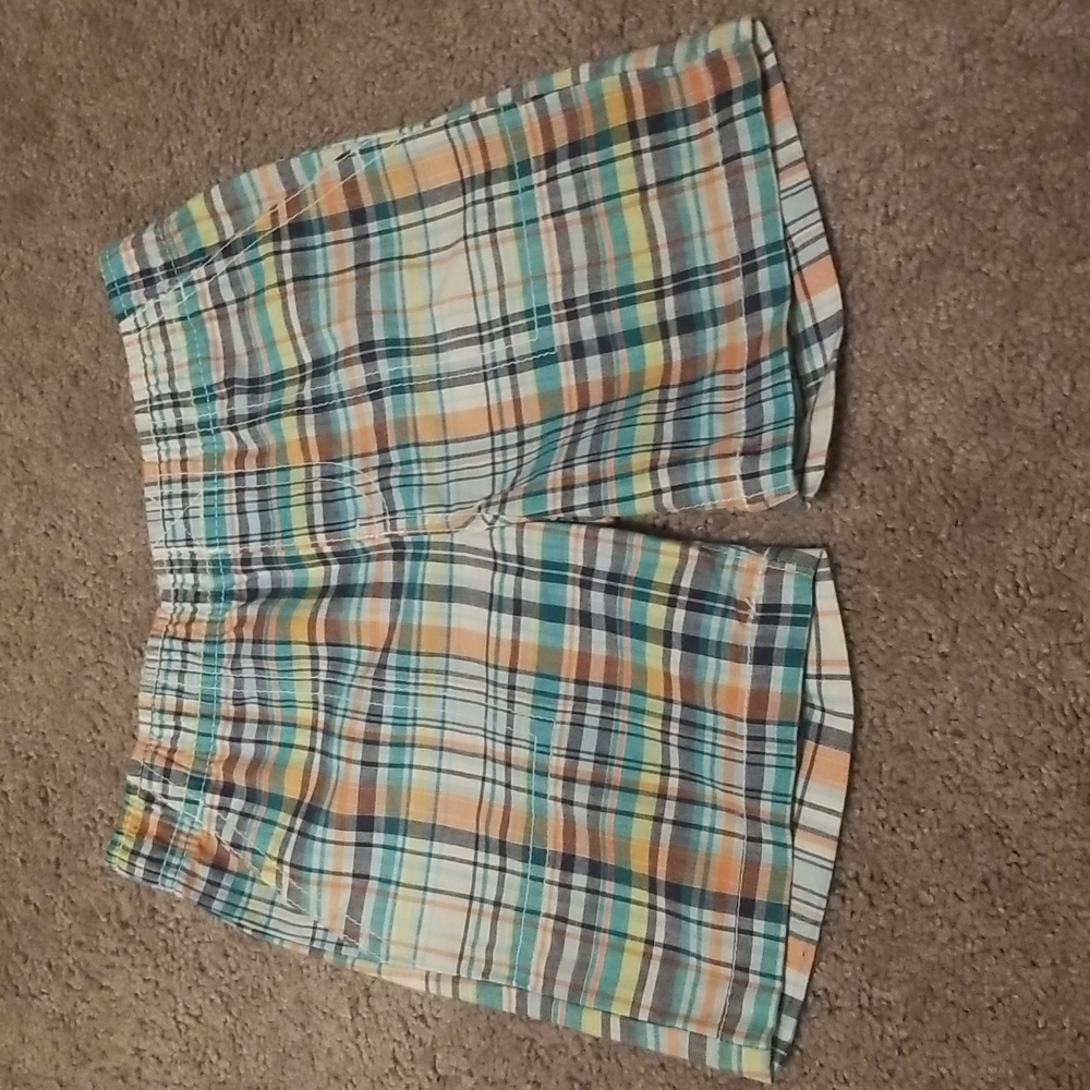 Carters Boys 24m Plaid Shorts